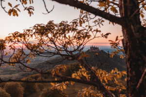 Zellerhorn, Zellerhornwiese, Hohenzollern Castle, sunset, Bisingen, Swabian Jura, Baden-Württemberg, Germany, Europe Zellerhorn, Zellerhornwiese, Hohenzollern Castle, sunset, Bisingen, Swabian Jura, Baden-Württemberg, Germany, Europe